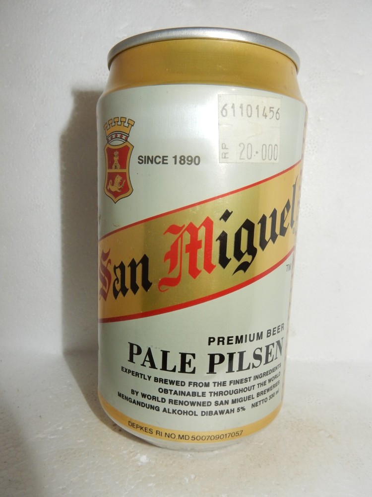 OCOC SAN MIGUEL Pale Pilsen Beer can from INDONESIA (330ml) Empty !!