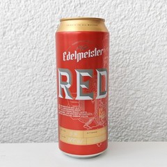 Empty 2023 Edelmeister Red Ale Beer can; 500 ml/16.9 fl oz; BOTTOM (Poland)