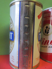 2 VINTAGE CARLING O’KEEFE LTD TORONTO STEEL BEER CAN IMPORTED CINCI TRILIGHT