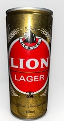 LION LAGER SOUTH AFRICAN BREWERIES 450ml STEEL CAN