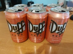 6-Pack Duff Beer Cans (Empty) Collectors Items (Australian Edition) – Simpsons
