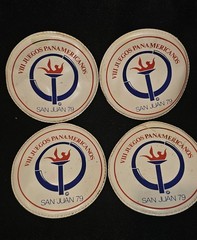VIII, Juegos Panamericanos San Juan Puerto Rico 1979. Set De 4 Portavasos.
