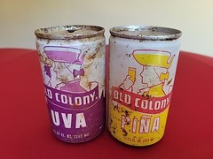 Puerto Rico Vintage Refresco Old Colony Uva, Piña Cans Cervezeria India Mayaguez