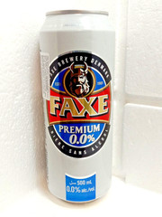 FAXE Premium 0.0% Empty Beer Can 500ml Denmark 2024 Bottom Open Collectible