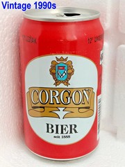 CORGON Vintage Empty Beer Can 330ml Czech Republic 1994 Top Open Collectible