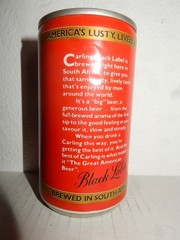 OCOC CARLING BLACK LABEL Beer Can from SOUTH AFRICA (340ml) Empty Beercan !!