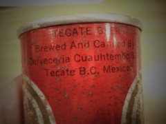 TECATE CERVEZA EXPORT 12 OZ STRAIGHT EDGE STEEL BEER CAN MEXICO