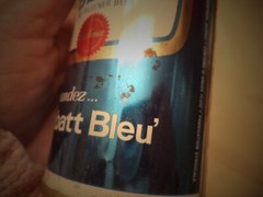 LABATT’S BLEU BIERE BEER 12 OZ STRAIGHT EDGE STEEL CAN MONTREAL QUEBEC, CANADA