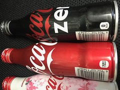 Japan 2015 2016 Olympics Coca-Cola COKE Zero ALUMINUM bottle x4 open used RARE!