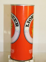 BEER CAN COLLECTABLE “LION BREWERY” ORANGE & RED 460 ML ALL STEEL BEER CAN