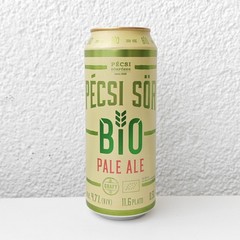 Empty 2023 Pécsi Bio Pale Ale Beer can; 500 ml/16.9 fl oz; TOP opened (Hungary)