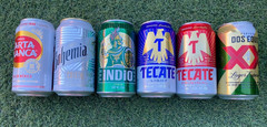 Summer 2025 Cuauhtémoc Moctezuma Collector’s Set – 6 Empty Mexican Beer Cans