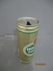 Holsten Pilsener beer : 500ml empty can, Germany made, top opened, 1993