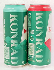 Konrad Empty Beer Cans 500ml Czech Republic 2025-2026 Bottom Open Set of 2 pcs.