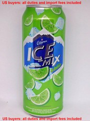 Empty Beer Can SLAVUTICH ICE Beer MIX with LIME 500 ml. Ukraine 2021 Bottom Open