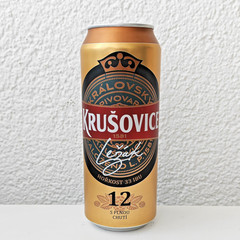 Empty 2023 Krušovice Lager “12” Beer can 500 ml/16.9 fl oz TOP (Czech Republic)