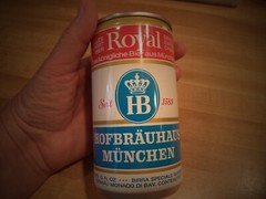 ROYAL HOFBRAUHAUS MUNCHEN 12 OZ ALUMINUM BEER CAN MUNICH WEST GERMANY SINCE 1589