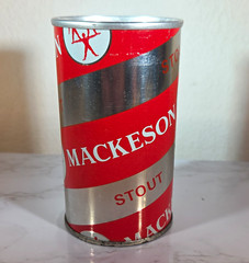 Mackeson Stout Beer Can – Vintage Pull Tab Red & Silver Breweriana