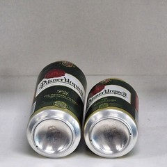 Pilsner Urquell Beer Can, Empty 500ml, 330ml. 2pieces set