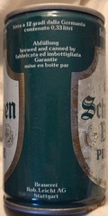 Schwaben Beer Can – Germany – Steel – .33l (11 1/4 Ounce) @1978
