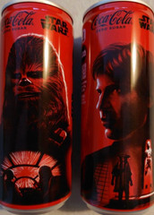 Coke Japan Coca-Cola ZERO 2025 Star Wars 250 ml.x2 HAN SOLO Chewbacca used empty