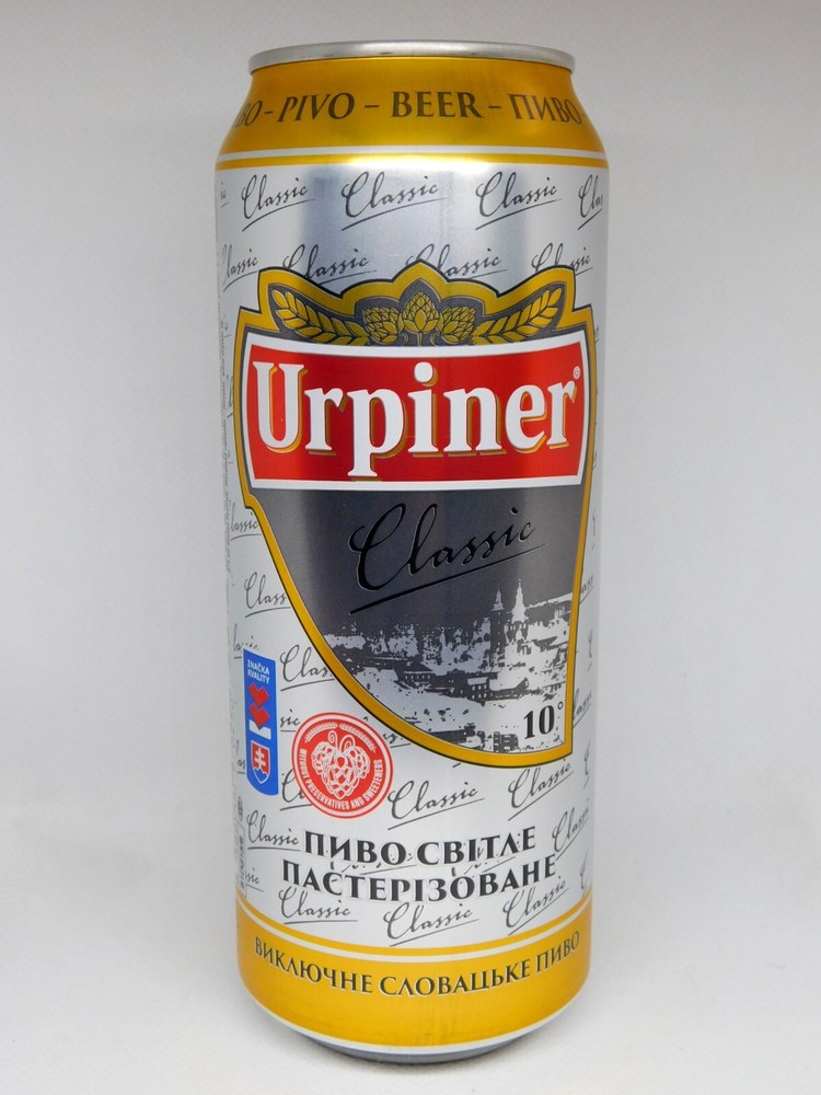 Empty Beer Can URPINER 10 Special for Ukraine 500 ml. Slovakia 2022 Bottom Open!