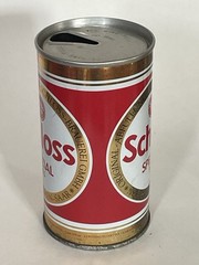 Schloss Spezial Pils empty beer can, straight steel, Germany, OI on lid