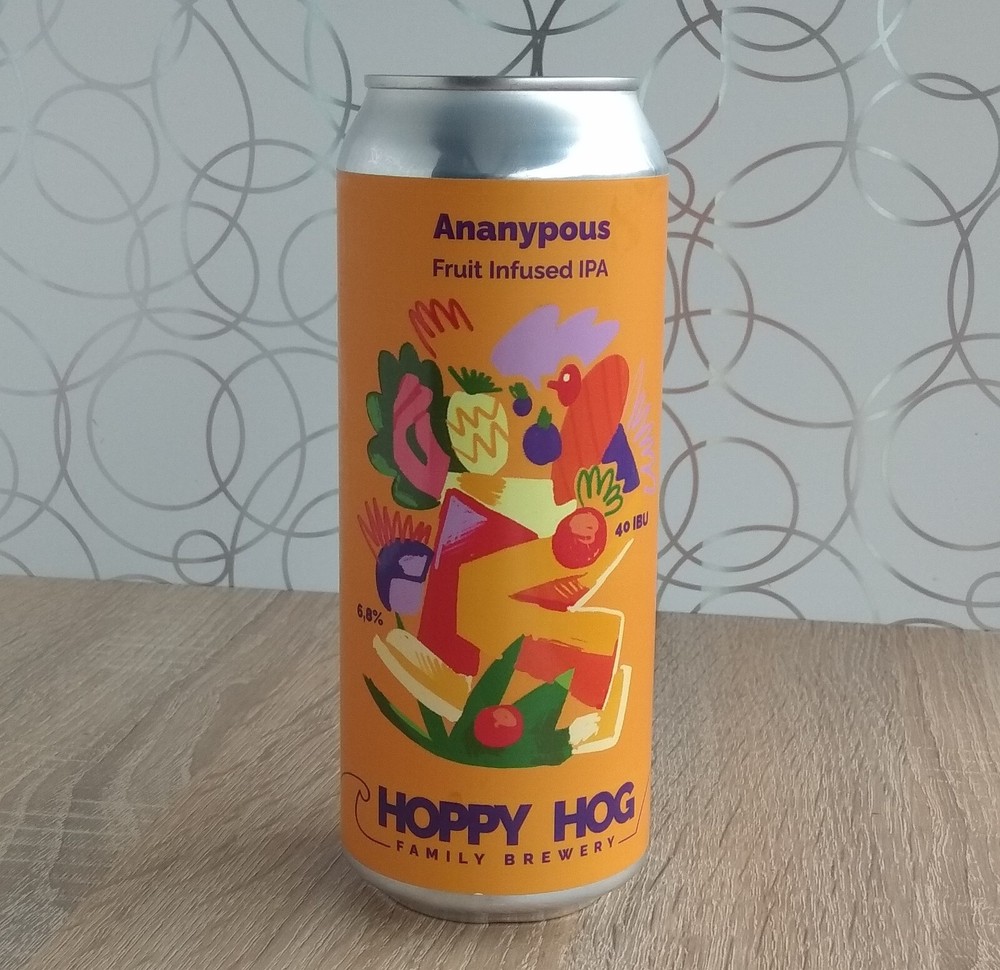 Empty Beer Can ANANYPOUS Limited Hoppy Hog 500 ml. Ukraine 2023 Bottom Open!