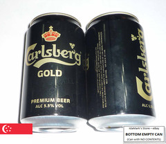 EMPTY – CARLSBERG BLACK GOLD 2011 can SINGAPORE Malaysia 320ml Beer Display Rare