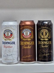 ERDINGER’S family design collectible Beer Can Empty 500ml. 3pieces set