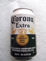 CORONA EXTRA from BELGIUM 2025 empty beer can 330ml top opened