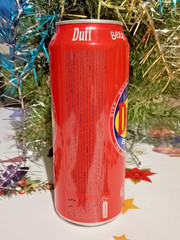 Empty DUFF Beer Can 500ml Bottom Open Collectible Germany 2025