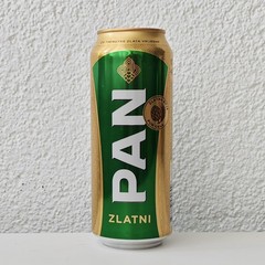 Empty 2025 Edition PAN Gold Beer can; 500 ml/16.9 fl oz; BOTTOM (Croatia)