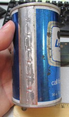 vintage tin Push top style Beer can, Labatts Pilsner beer, Labatts Blue, Canada