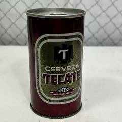 CERVEZA TECATE Vintage Steel Beer Can 12oz Laredo Texas Monterrey Mexico