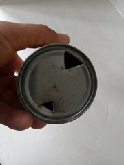 HOLSTEN LAGER Beer Can 11 oz. Steel Pull Tab HAMBURG Germany AGENT STAMP