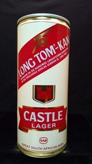 CASTLE LAGER LONG TOM CAN – MID 1970’S – 450ML PULL TAB CAN – SOUTH AFRICA