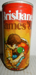 BRISBANE BITTER GAMES Steel Beer can from AUSTRALIA (375ml) Empty Beercan !!