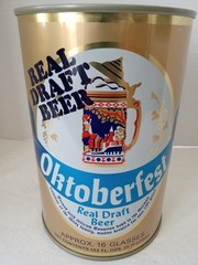 OKTOBERFEST REAL DRAFT BEER Flat Top Gallon Beer Can 3.77L Liter Steel CANADA