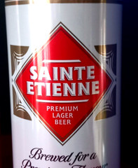 x3 EMPTY 440/500ml BEER CANS BUDWEISER BUDVAR CZECH, SAINTE ETIENNE & GALAHAD UK