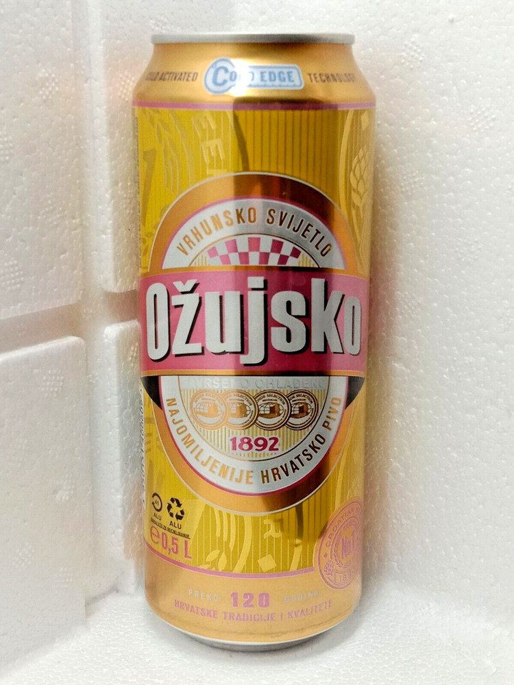 Empty Beer Can OZUJSKO 500 ml. Croatia 2018 Top Open!