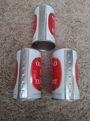 3 VINTAGE OLAND EXPORT ALE STRAIGHT STEEL PULL TAB CANADIAN EMPTY BEER CANS