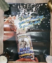 VINTAGE 1983 COOPER AND SONS BIG BARREL AUSTRALIAN LAGER POSTER 22X17