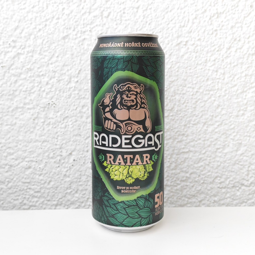 Empty 2022 Radegast Ratar Beer can; 500 ml/16.9 fl oz; BOTTOM (Czech Republic)