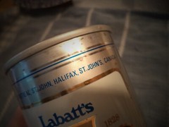 LABATTS SPECIAL LITE BIERE BEER STRAIGHT EDGE STEEL CAN 9 CITIES CANADA CIRCLES