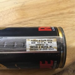 ROGUE MALT STRENGTHEND 12 OZ ROUND EDGE STEEL BEER CAN SOUTH AFRICAN BREWERIES