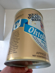 OKTOBERFEST REAL DRAFT BEER Flat Top Gallon Beer Can 3.77L Liter Steel CANADA