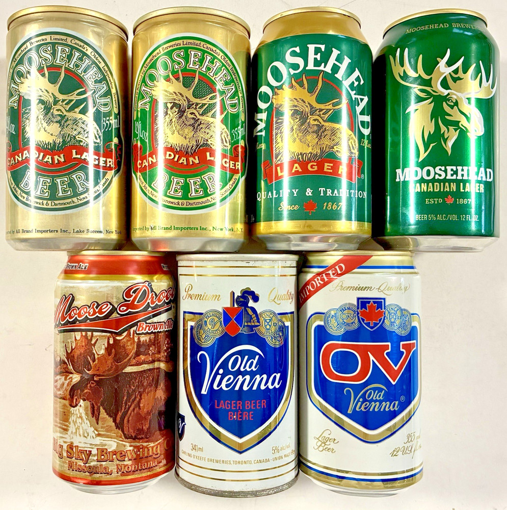 Moosehead or MooseDrool or Old Vienna Canadian Beer Can 12oz steel/alu emptyBOTO