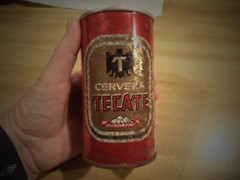 TECATE CERVEZA EXPORT 12 OZ STRAIGHT EDGE STEEL BEER CAN MEXICO