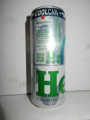 HEINEKEN SILVER Cool Can Edition Beer can from HOLLAND (33cl) Empty !!